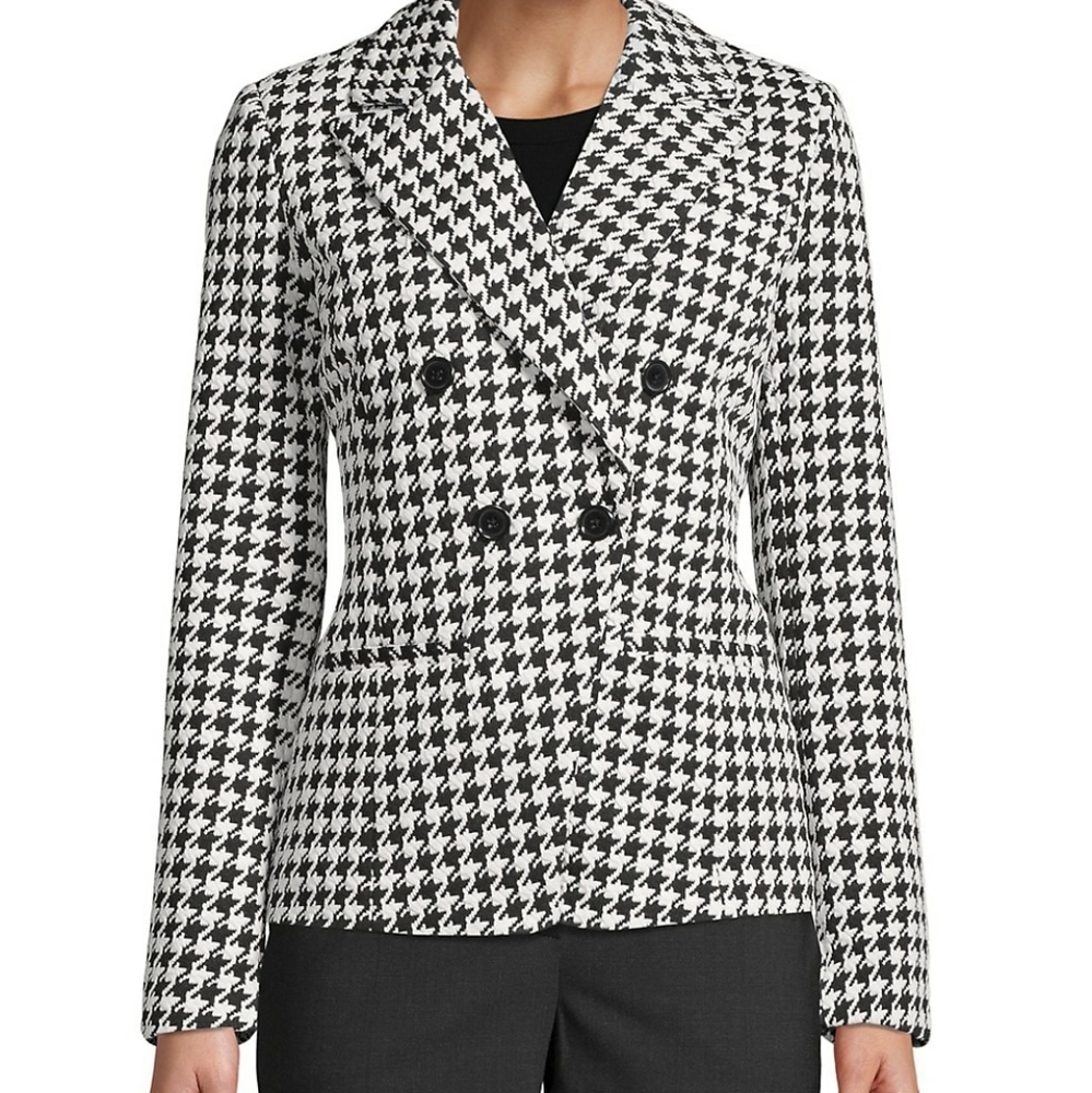 Bagatelle | Double-Breasted Houndstooth Blazer | L